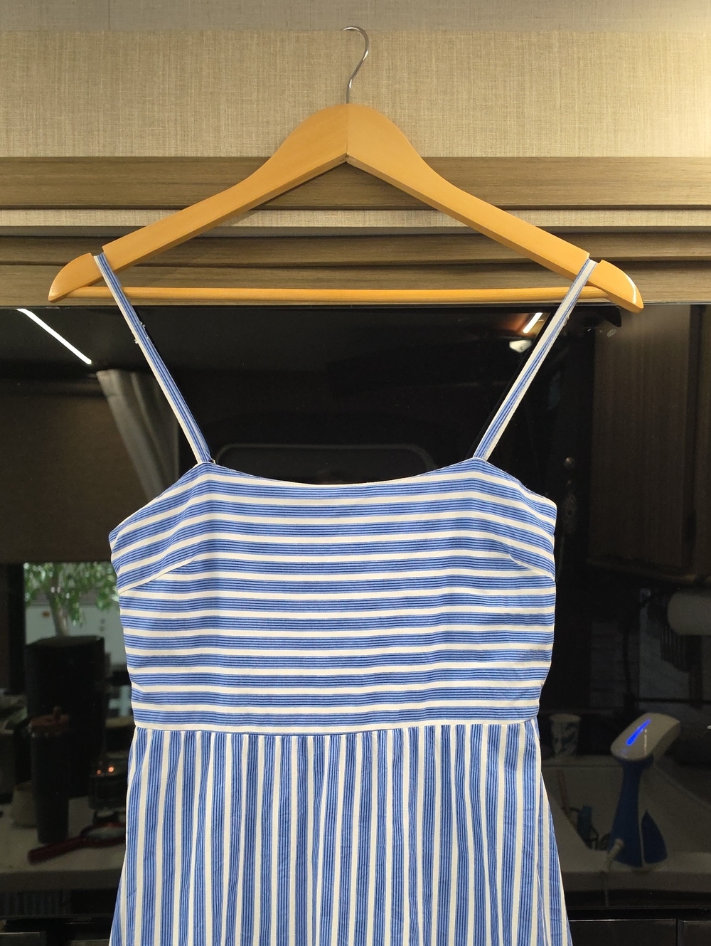 💙100% COTTON MAXI/MIDI DRESS WHITE/BLUE STRIPED, DRESS, BY JAPANA - Picture 12 of 16